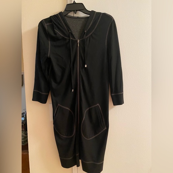 Reversible Long Hooded Jacket - Picture 1 of 7